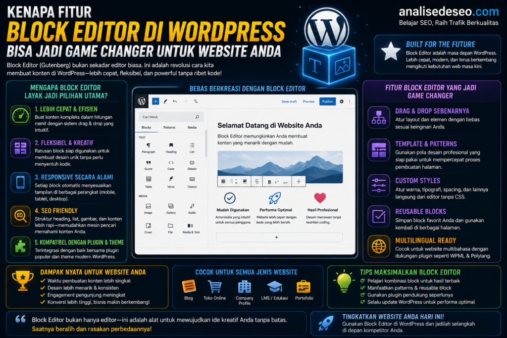 Kenapa Fitur Block Editor di WordPress Bisa Jadi Game Changer untuk Website Anda