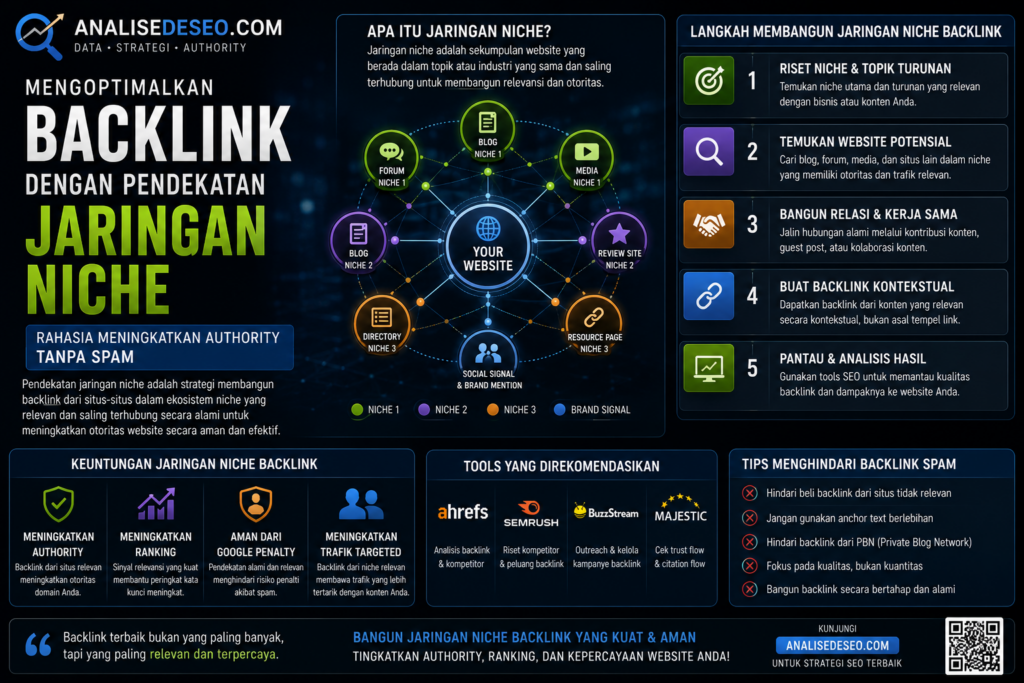 Mengoptimalkan Backlink dengan Pendekatan Jaringan Niche: Rahasia Meningkatkan Authority Tanpa Spam