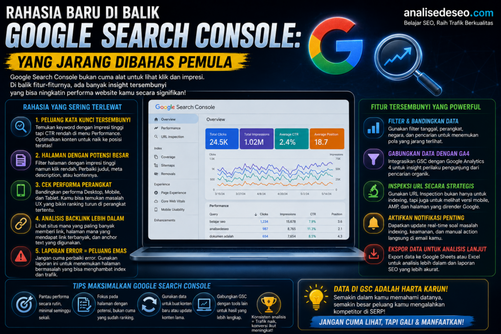 Rahasia Baru di Balik Google Search Console: yang Jarang Dibahas Pemula