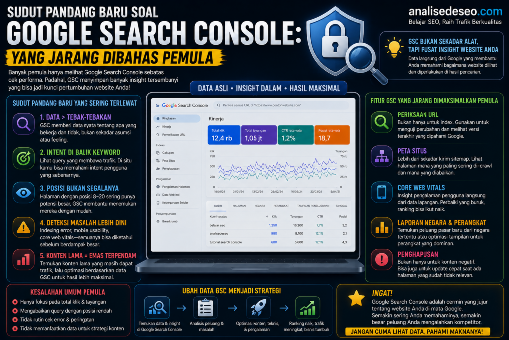 Sudut Pandang Baru soal Google Search Console: yang Jarang Dibahas Pemula